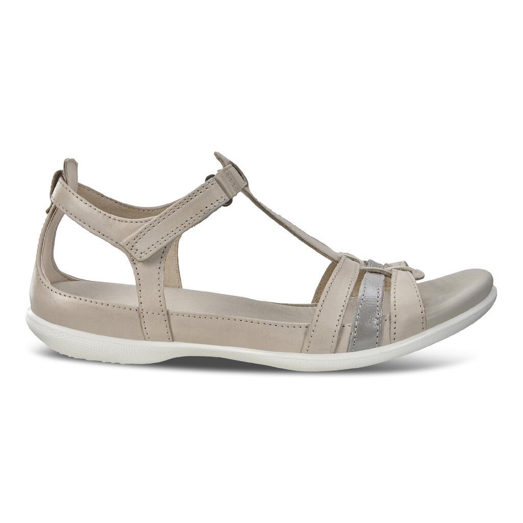 Ecco Flash T-Strap Womens Sandals Grey Sale - India XUH-425761